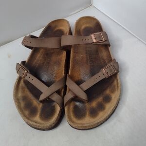 Birkenstock Women's Mayari Slide Sandals 40 Brown Comfort Cork C